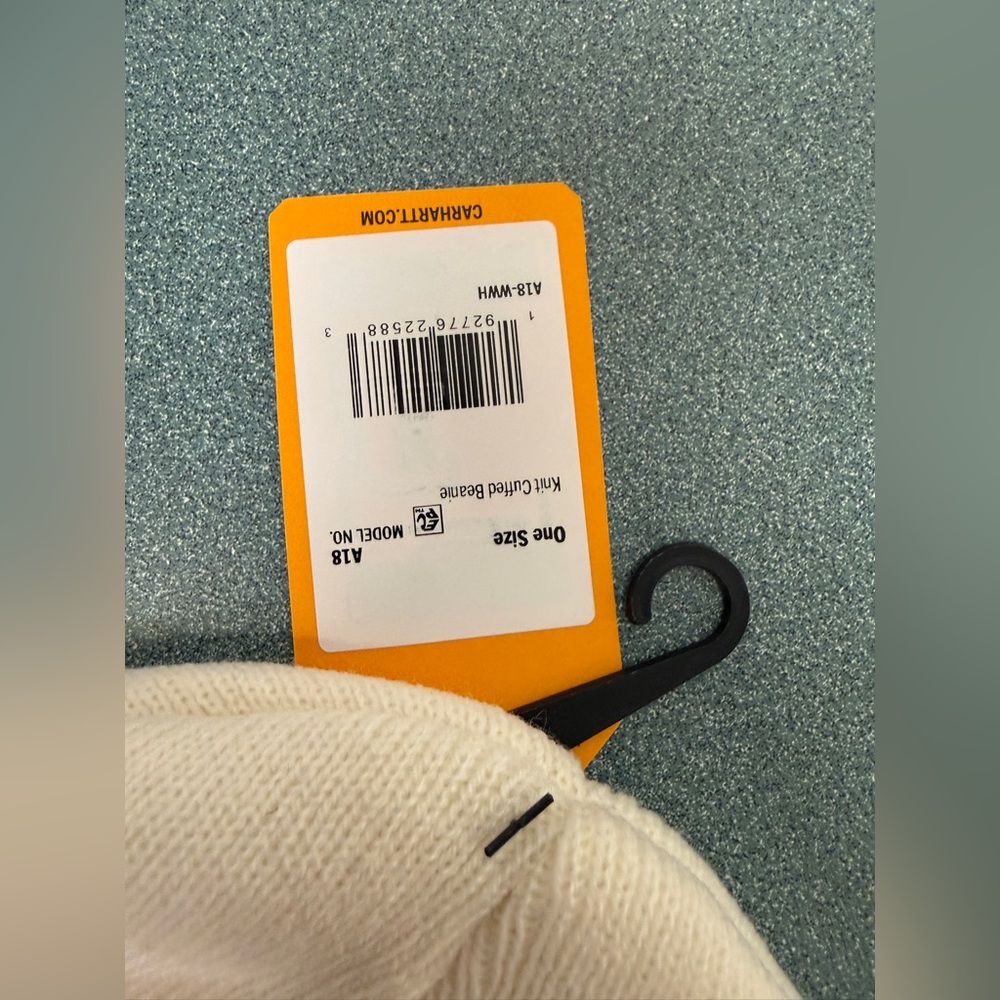 Carhartt Cream Knit Cuffed Beanie OS - Picture 3 of 3